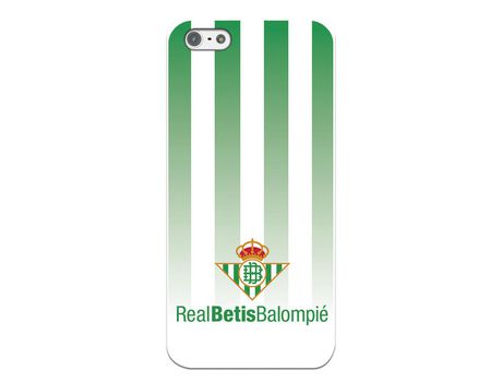 Funda para iPhone SE 2016 del Betis Fondo Rayas Verdiblancas - Licencia Oficial