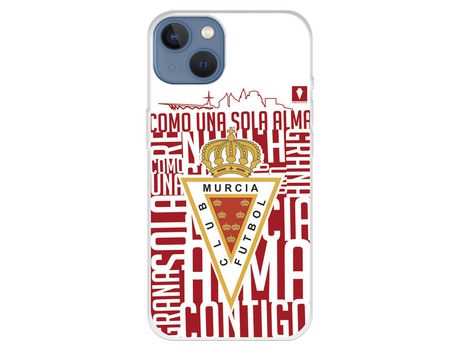 Funda para iPhone 13 del Real Murcia Escudo Fondo Blanco - Licencia Oficial Real Murcia