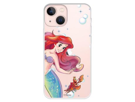Funda para iPhone 13 Mini Oficial de Disney Ariel y Sebastián Burbujas - La Sirenita