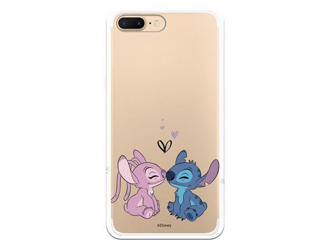 Funda para iPhone 7 Plus Oficial de Disney Angel & Stitch Beso - Lilo & Stitch