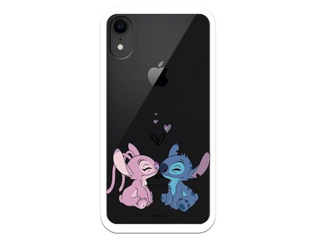 Funda para iPhone XR Oficial de Disney Angel & Stitch Beso - Lilo & Stitch