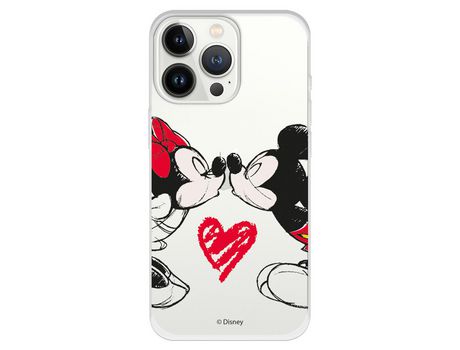 Funda para iPhone 13 Pro Oficial de Disney Mickey y Minnie Beso - Clásicos Disney