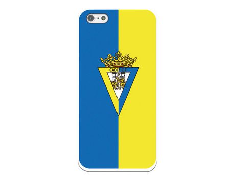 Funda para iPhone SE 2016 del Cádiz Escudo Fondo Bicolor - Licencia Oficial
