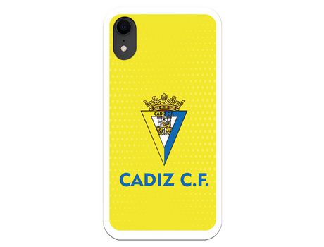 Funda para iPhone XR del Cádiz Fondo Amarillo - Licencia Oficial