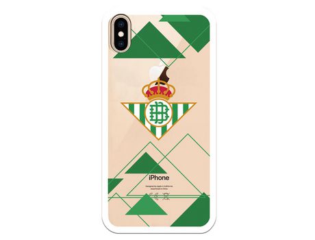 Funda para iPhone XS Max del Betis Escudo Fondo transparente - Licencia Oficial