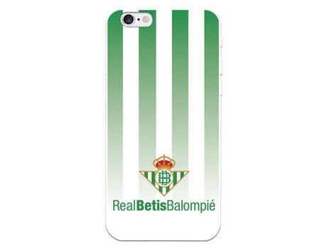 Funda para iPhone 6S del Betis Fondo Rayas Verdiblancas - Licencia Oficial