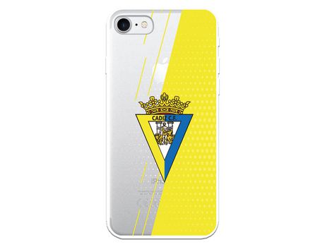 Funda para iPhone 7 del Cádiz Fondo Amarillo y Transparente - Licencia Oficial