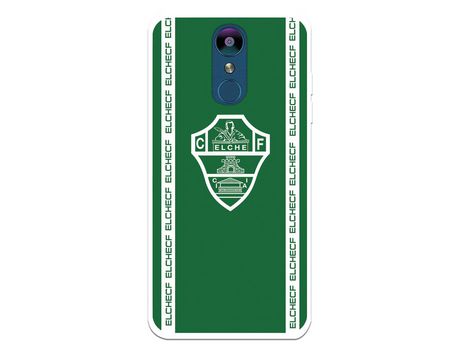 Funda para LG K9 2018 del Elche CF Escudo Fondo Verde - Licencia Oficial Elche CF
