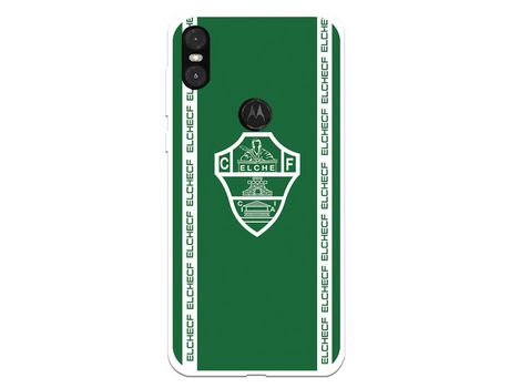 Funda para Motorola Moto One del Elche CF Escudo Fondo Verde - Licencia Oficial Elche CF