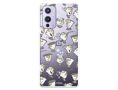 Funda para OnePlus 9 Oficial da Disney Chip Potts Siluetas La Bella y la Bestia