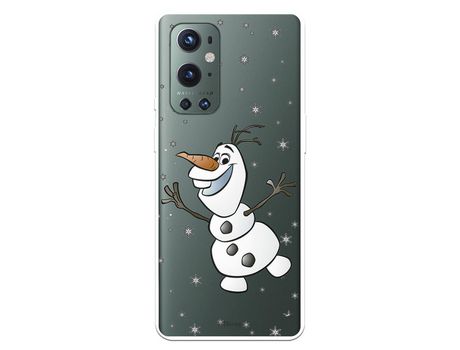 Funda para OnePlus 9 Pro Oficial de Disney Olaf Transparente - Frozen