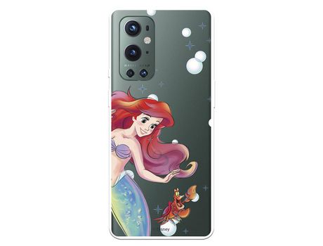 Funda para OnePlus 9 Pro Oficial de Disney Ariel y Sebastián Burbujas - La Sirenita