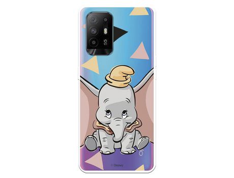 Funda para Oppo A74 4G Oficial de Disney Dumbo Silueta Transparente - Dumbo