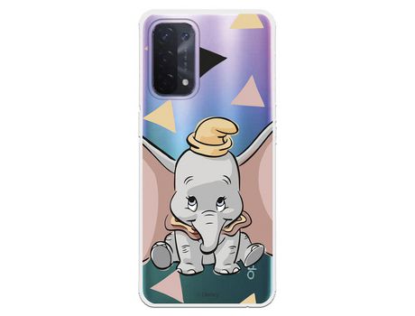 Funda para Oppo A74 5G Oficial de Disney Dumbo Silueta Transparente - Dumbo