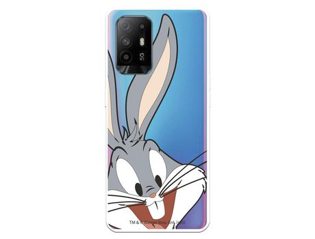 Funda para Oppo A74 4G Oficial de Warner Bros Bugs Bunny Silueta Transparente - Looney Tunes