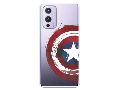 Funda para OnePlus 9 Oficial de Marvel Capitan America Escudo Transparente - Marvel