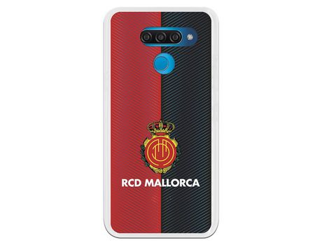 Funda para LG Q60 del Mallorca RCD Mallorca Diagonales Transparente - Licencia Oficial RCD Mallorca