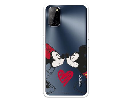 Funda para Oppo A52 Oficial de Disney Mickey y Minnie Beso - Clásicos Disney
