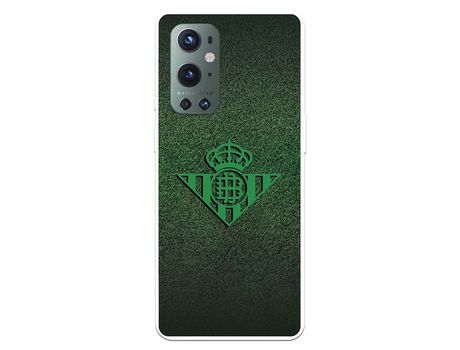 Funda para OnePlus 9 Pro del Betis Escudo Verde Fondo trama - Licencia Oficial