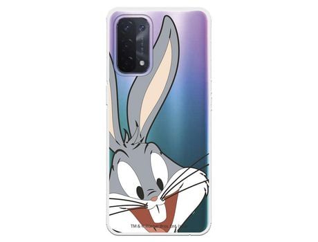 Funda para Oppo A74 5G Oficial de Warner Bros Bugs Bunny Silueta Transparente - Looney Tunes