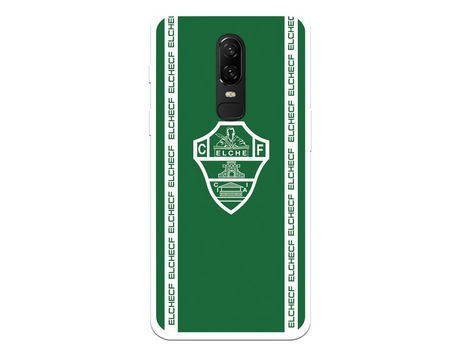 Funda para Oneplus 6 del Elche CF Escudo Fondo Verde - Licencia Oficial Elche CF