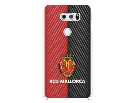 Funda para LG V30 del Mallorca RCD Mallorca Diagonales Transparente - Licencia Oficial RCD Mallorca