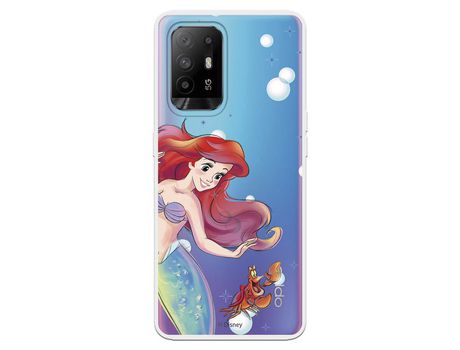 Funda para Oppo A94 5G Oficial de Disney Ariel y Sebastián Burbujas - La Sirenita
