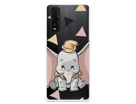 Funda para Oppo Find X2 Oficial de Disney Dumbo Silueta Transparente - Dumbo