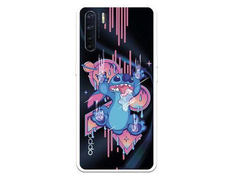 Funda para Oppo A91 Oficial de Disney Stitch Graffiti - Lilo & Stitch