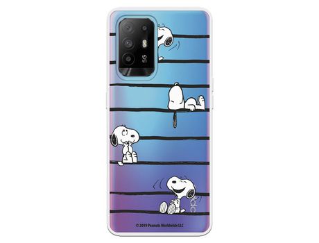 Funda para Oppo A94 5G Oficial de Peanuts Snoopy rayas - Snoopy