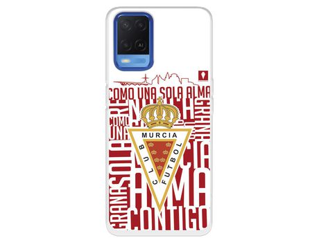 Funda para Oppo A54 4G del Real Murcia Escudo Fondo Blanco - Licencia Oficial Real Murcia