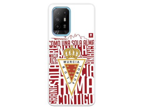 Funda para Oppo A94 5G del Real Murcia Escudo Fondo Blanco - Licencia Oficial Real Murcia