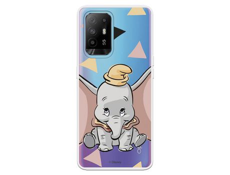 Funda para Oppo A94 5G Oficial de Disney Dumbo Silueta Transparente - Dumbo
