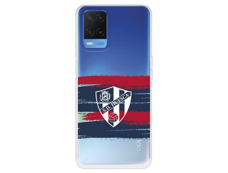 Funda para Oppo A54 4G del Huesca Rayas Transparente - Licencia Oficial SD Huesca