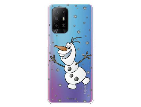 Funda para Oppo A74 4G Oficial de Disney Olaf Transparente - Frozen