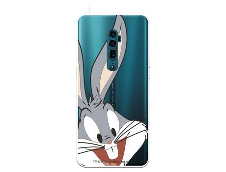 Funda para Oppo Reno 10x Zoom Oficial de Warner Bros Bugs Bunny Silueta Transparente - Looney Tunes