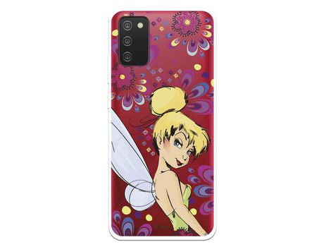 Funda para Samsung Galaxy A02s Oficial de Disney Campanilla Flores - Peter Pan