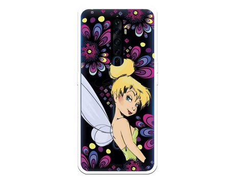 Funda para Oppo Reno 2Z Oficial de Disney Campanilla Flores - Peter Pan