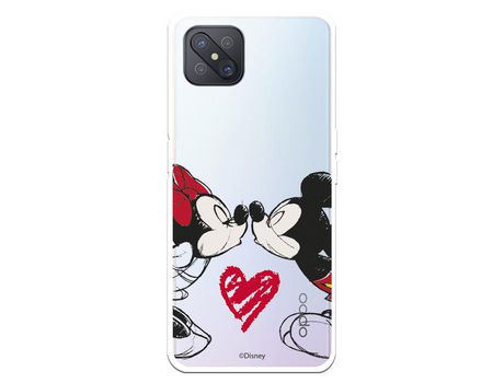 Funda para Oppo Reno 4Z Oficial de Disney Mickey y Minnie Beso - Clásicos Disney
