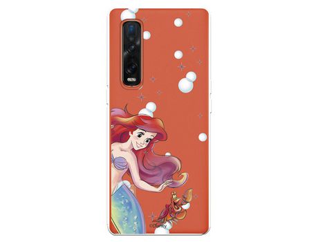 Funda para Oppo Find X2 Pro Oficial de Disney Ariel y Sebastián Burbujas - La Sirenita