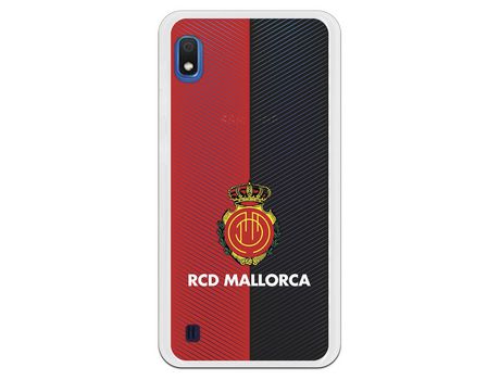 Funda para Samsung Galaxy A10 del Mallorca RCD Mallorca Diagonales Transparente - Licencia Oficial RCD Mallorca