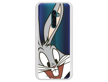 Funda para Oppo Reno2 Oficial de Warner Bros Bugs Bunny Silueta Transparente - Looney Tunes