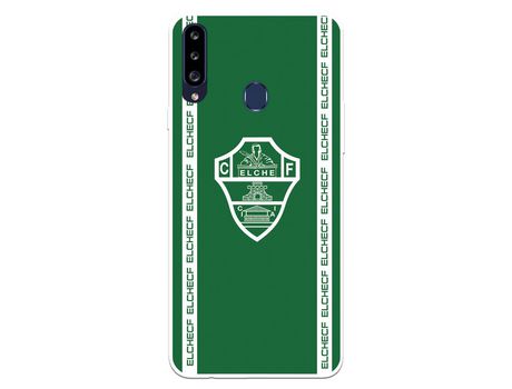 Funda para Samsung Galaxy A20s del Elche CF Escudo Fondo Verde - Licencia Oficial Elche CF