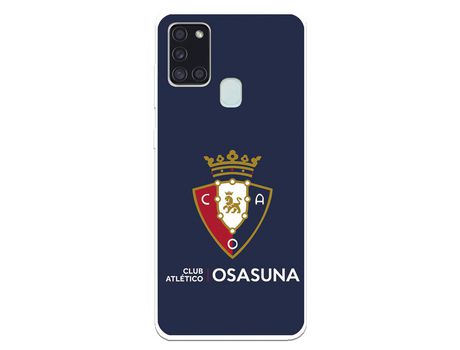 Funda para Samsung Galaxy A21S del Osasuna Escudo Fondo azul - Licencia Oficial CA Osasuna
