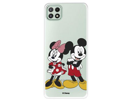 Funda para Samsung Galaxy A22 5G Oficial de Disney Mickey y Minnie Posando - Clásicos Disney