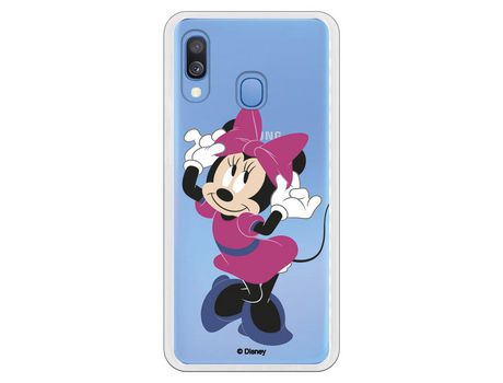 Funda para Samsung Galaxy A20E Oficial de Disney Minnie Rosa - Clásicos Disney
