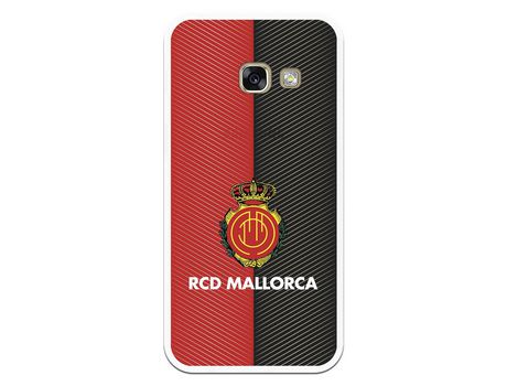 Funda para Samsung Galaxy A3 2017 del Mallorca RCD Mallorca Diagonales Transparente - Licencia Oficial RCD Mallorca