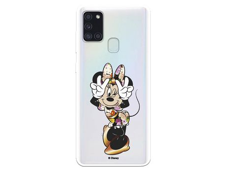 Funda para Samsung Galaxy A21S Oficial de Disney Minnie Posando - Clásicos Disney
