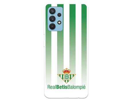 Funda para Samsung Galaxy A32 4G del Betis Fondo Rayas Verdiblancas - Licencia Oficial