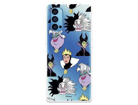 Funda para Oppo Reno 4 Oficial de Disney Villanas Patrón